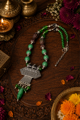 Classic boho german silver necklace 2