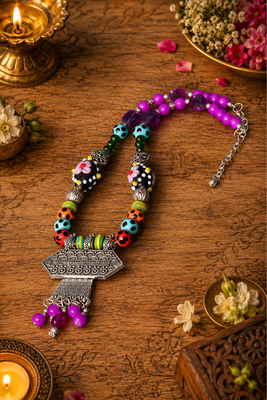Handmade designer beaded fashion necklace 2