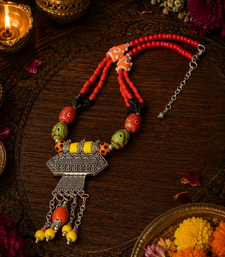 Ethnic elegance beaded fashion necklace