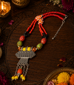 Ethnic elegance beaded fashion necklace