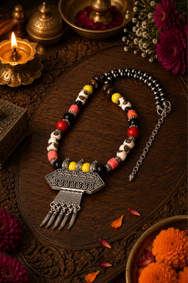 Timeless tribal beaded pendant necklace 3