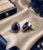 Sapphire shine teardrop studs