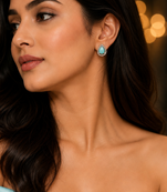 Mint mist teardrop studs