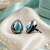 Mint mist teardrop studs