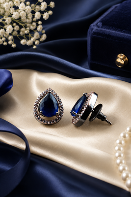 Sapphire shine teardrop studs 3