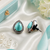 Mint mist teardrop studs