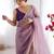 Light purple soft dual shade gold net saree with sequence lace border