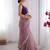 Light purple soft dual shade gold net saree with sequence lace border