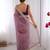 Light purple soft dual shade gold net saree with sequence lace border