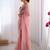 Baby pink soft dual shade gold net saree with sequence lace border