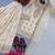 Cream chinon silk blend kurta palazzo set with dupatta