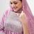 Lilac vertical silk blend embroidered kurta pant set with banarasi dupatta