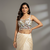 White designer embroidery and sequence work spaghetti strap blouse