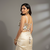 White designer embroidery and sequence work spaghetti strap blouse