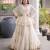 White Navratri Kora Cotton Blend Lehenga Choli Set with Peplum Top