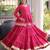 Pink Navratri Kora Cotton Blend Lehenga Choli Set with Peplum Top