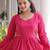 Pink Navratri Kora Cotton Blend Lehenga Choli Set with Peplum Top