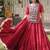 Maroon Kora Cotton Blend Navratri Lehenga Choli Set
