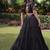 Black Kora Cotton Blend Navratri Lehenga Choli Set