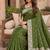 Mehendi color silk blend zari weaving sarees