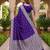 Blue color silk blend zari weaving sarees