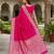Pink color silk blend zari weaving sarees