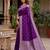 Purple color silk blend zari weaving sarees