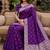 Purple color silk blend zari weaving sarees