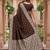 Brown color silk blend zari weaving sarees