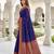 Blue color silk blend zari butti weaving sarees
