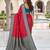 Rani pink color silk blend zari butti weaving sarees