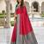 Rani pink color silk blend zari butti weaving sarees