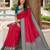 Rani pink color silk blend zari butti weaving sarees