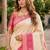 White color pochampally silk blend ikkat pattern zari woven border sarees