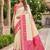 White color pochampally silk blend ikkat pattern zari woven border sarees