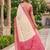 White color pochampally silk blend ikkat pattern zari woven border sarees