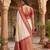 White color silk blend zari woven work sari with un-stitched blouse
