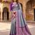 Grey color silk blend zari woven work sari with un-stitched blouse
