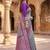 Grey color silk blend zari woven work sari with un-stitched blouse