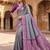 Grey color silk blend zari woven work sari with un-stitched blouse