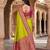 Mehendi color silk blend zari woven work sari with un-stitched blouse