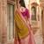 Mustard color silk blend zari woven work sari with un-stitched blouse