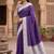 Dark blue color silk blend zari woven work sari with un-stitched blouse