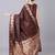 Brown color silk blend zari woven work saree