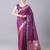 Magenta color silk blend zari woven work saree