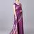 Magenta color silk blend zari woven work saree