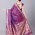Magenta color silk blend zari woven work saree