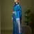 Sky blue color silk blend zari woven work saree