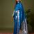 Sky blue color silk blend zari woven work saree