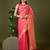 Pink color silk blend zari woven work saree